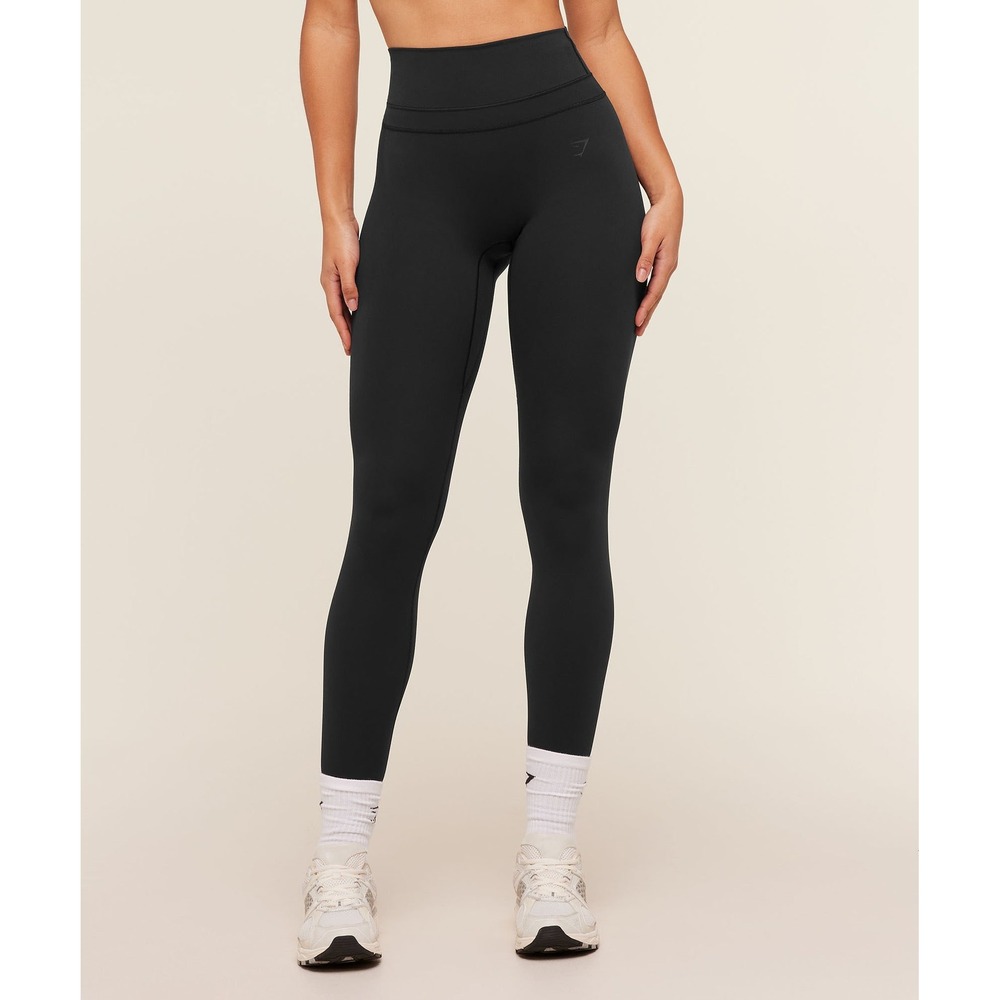 Gymshark Whitney Tall Leggings Black High Waisted Ruched Back